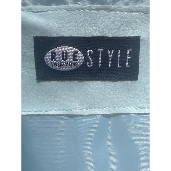 Rue21 Faux Leather Coat Women’s Large Long Coat – Rain Resistant - Picture 2 of 6